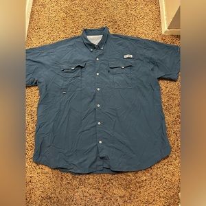 Columbia Mens XL PFG Short Sleeve Fishing Shirt*